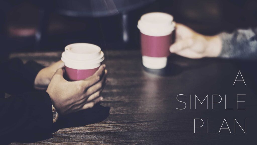 Business partners having take away coffee